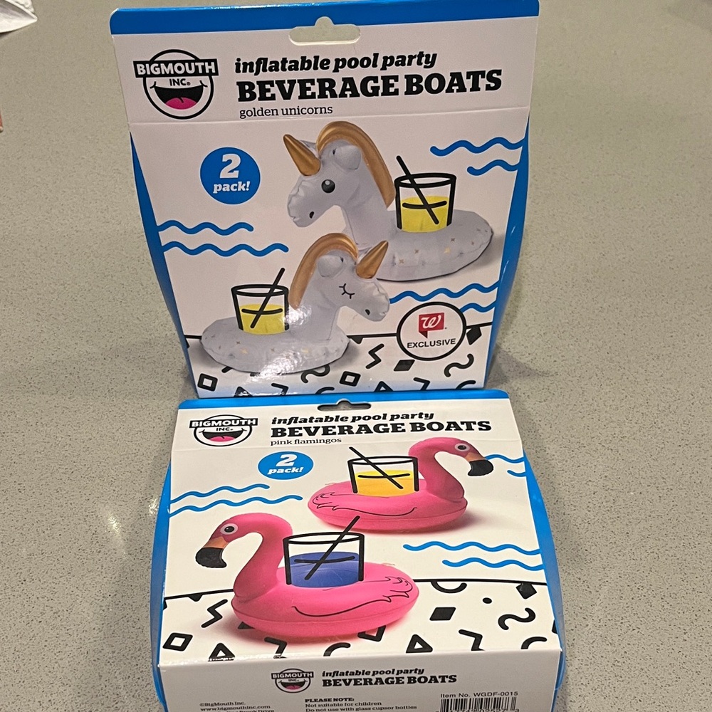 BigMouth Inc. Unicorn and Flamingo Beverage Boats